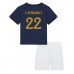 Frankrijk Theo Hernandez #22 Babykleding Thuisshirt Kinderen WK 2022 Korte Mouwen (+ korte broeken)